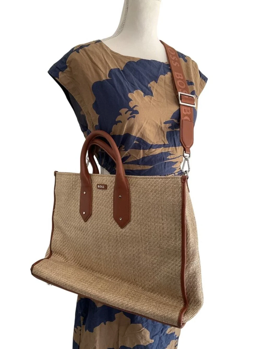 BOSS Sandy Tote in Natural Beige Womens Bag Travel Handbag